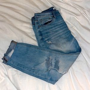 Eunina size 7 distressed low rise girlfriend jeans